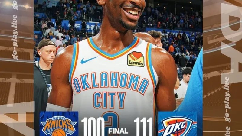 NBA｜雷霆關鍵時刻太穩！尼克完全追不回來