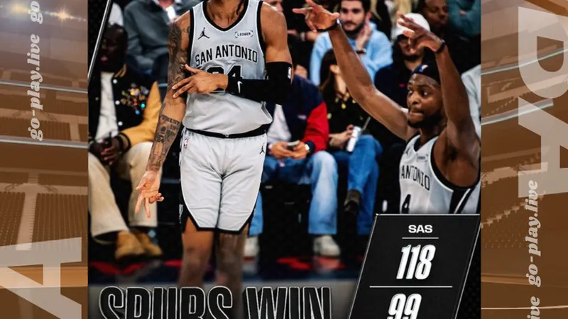 NBA｜少了文班照樣贏！馬刺團隊籃球直接碾壓